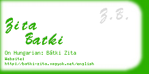zita batki business card